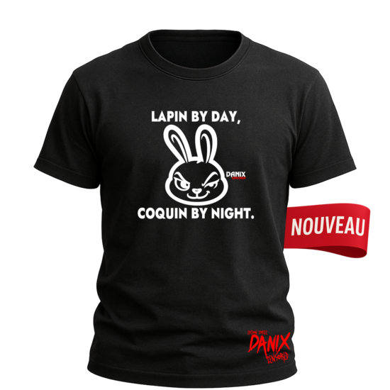 Tshirt Lapin Insolent Lapin by day coquin by night